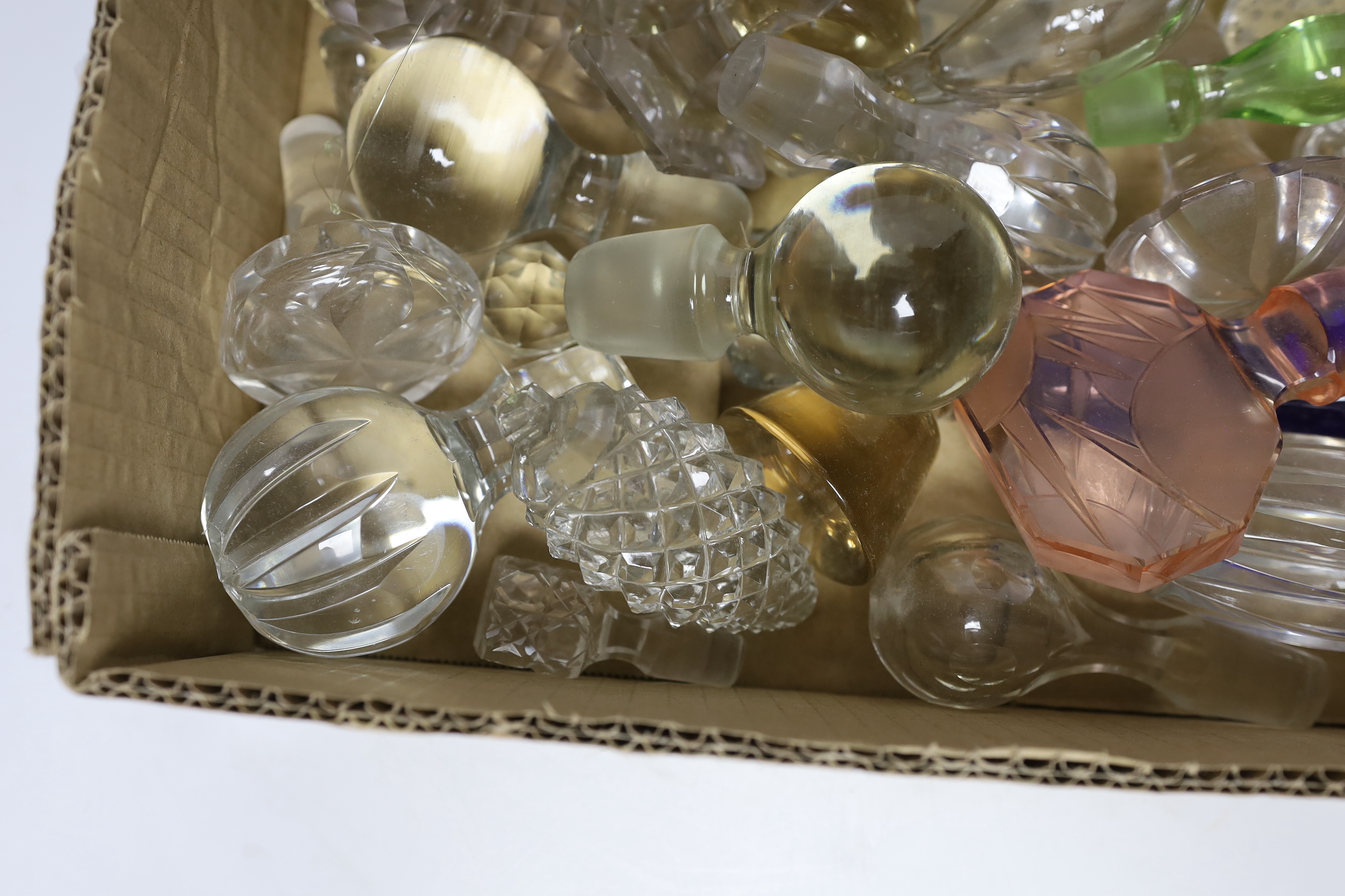 A collection of decanter stoppers